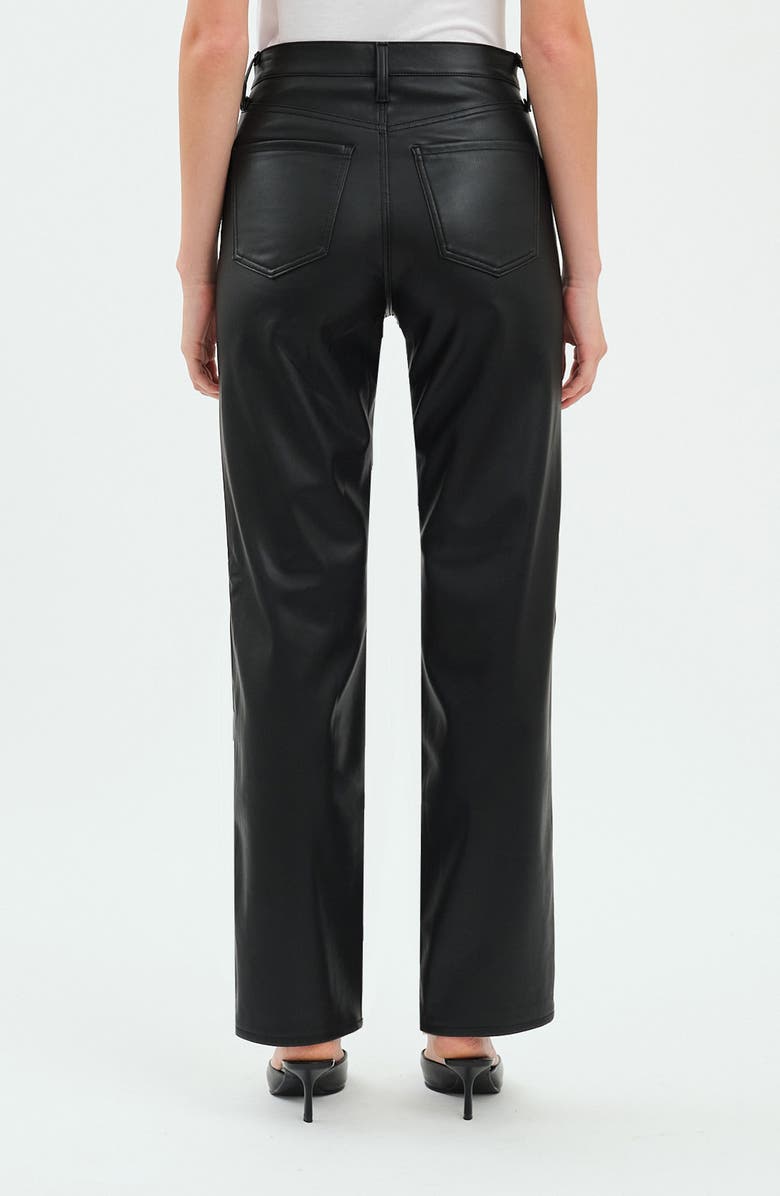 DAZE Sundaze High Waist Straight Leg Faux Leather Pants, Alternate, color, Cinematic
