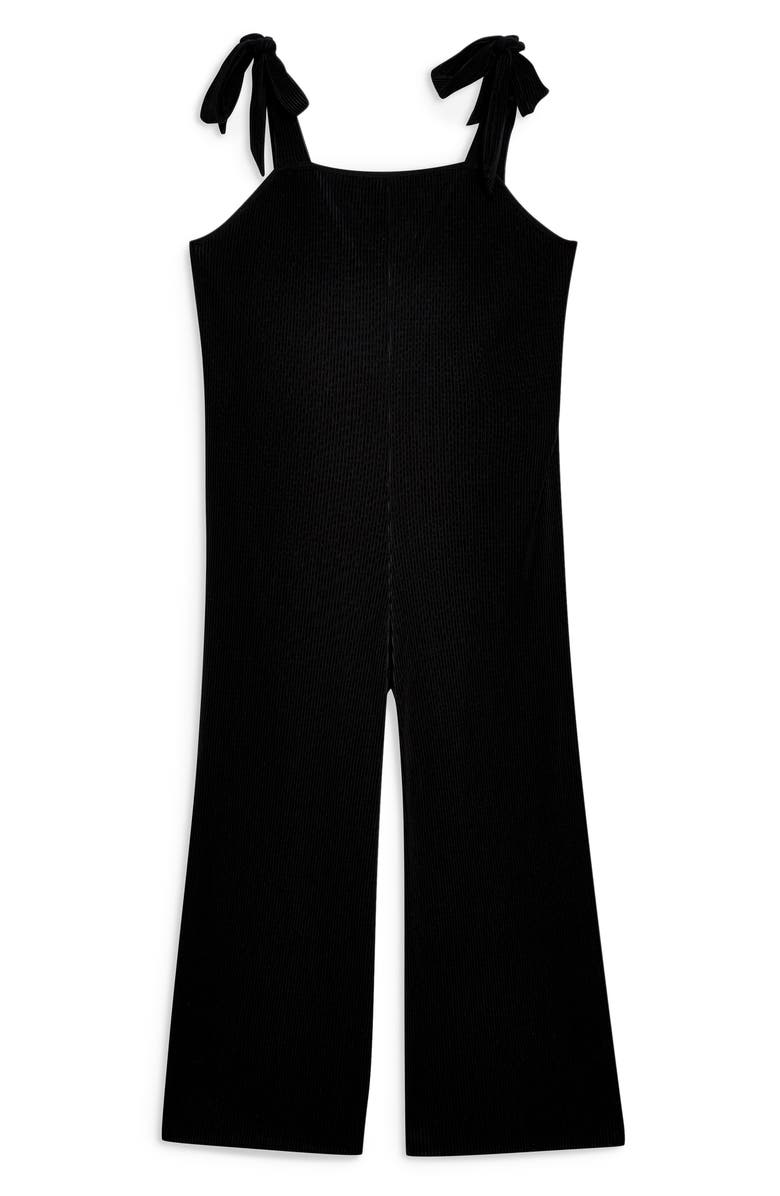 Topshop Tie Shoulder Crop Jumpsuit, Alternate, color, 