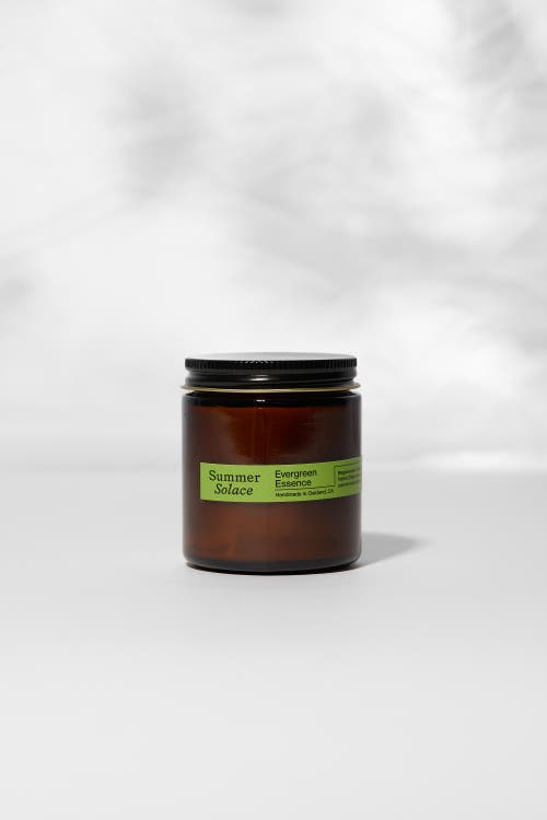 Summer Solace Tallow Evergreen Essence (Cedar and Oakmoss) Candle in Dark Amber at Nordstrom, Size Small