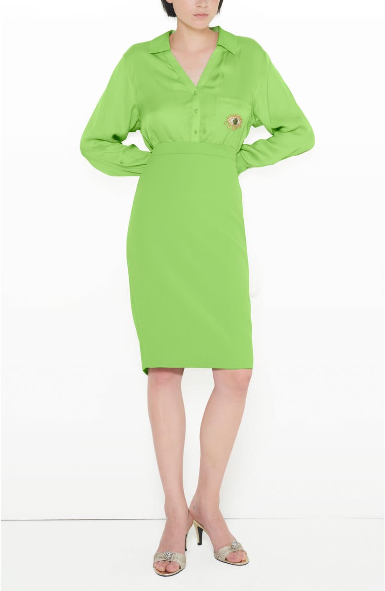 AS by DF Evil Eye Blouse, Alternate, color, Paradise Green