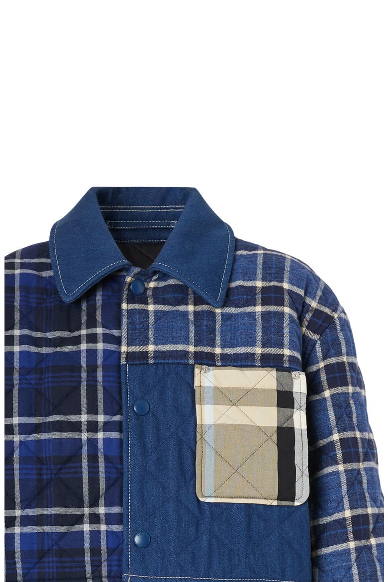 Dunsby Quilted Flannel Shirt Jacket, Alternate, color, NAVY CHECK