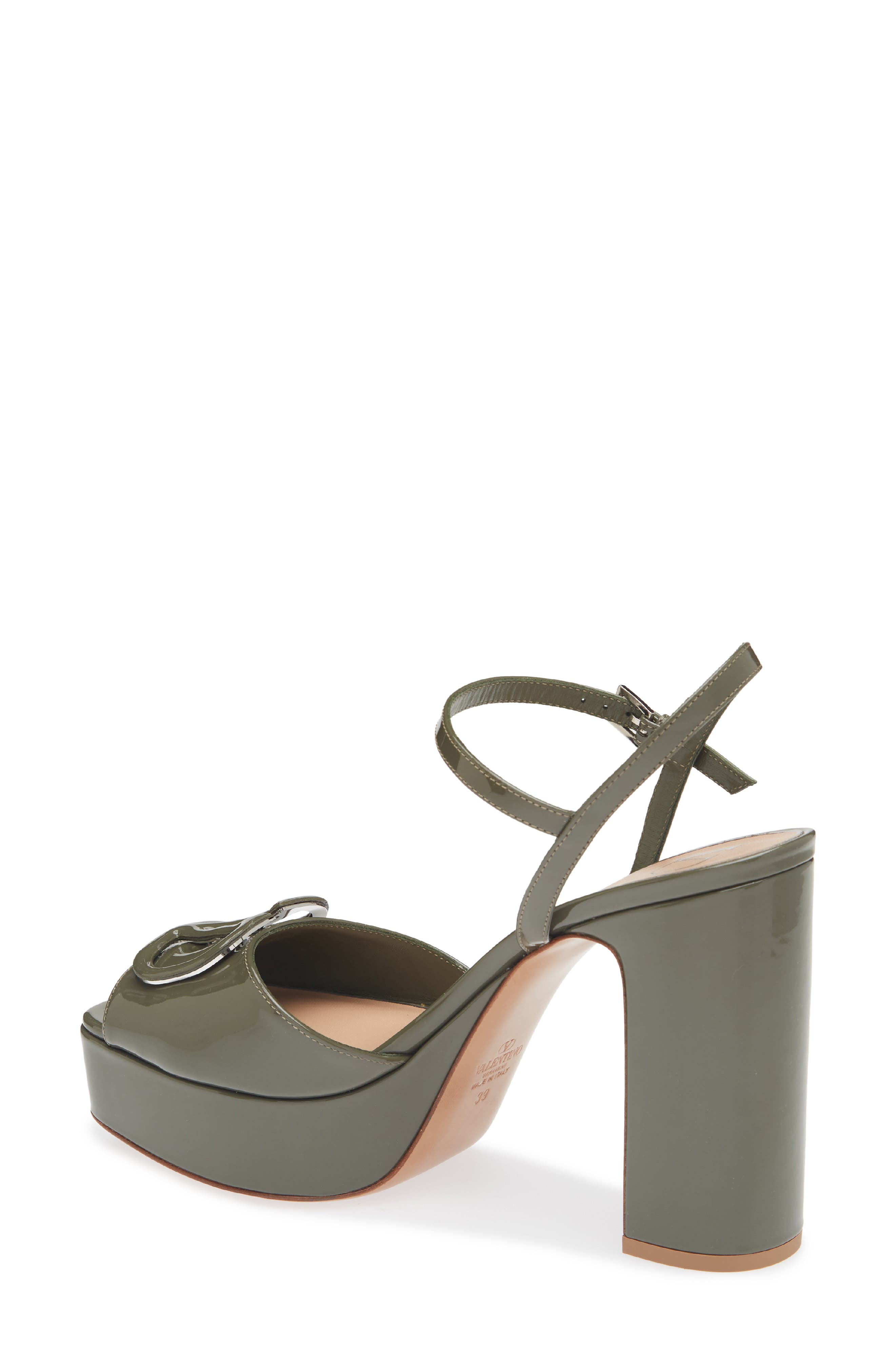 VLOGO Signature Platform Sandal, Alternate, color, MILITARY GREEN