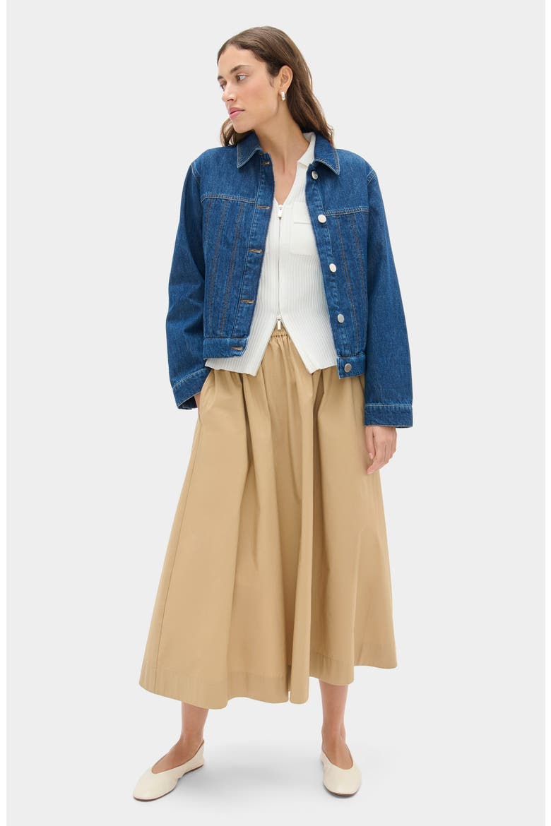 Natalie Organic Cotton Skirt, Alternate, color, CAMEL