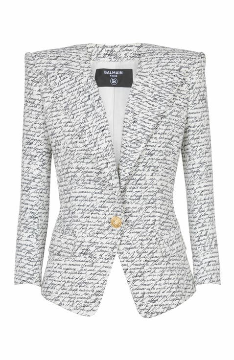 1-Button Jacket With "Love Letter" Print