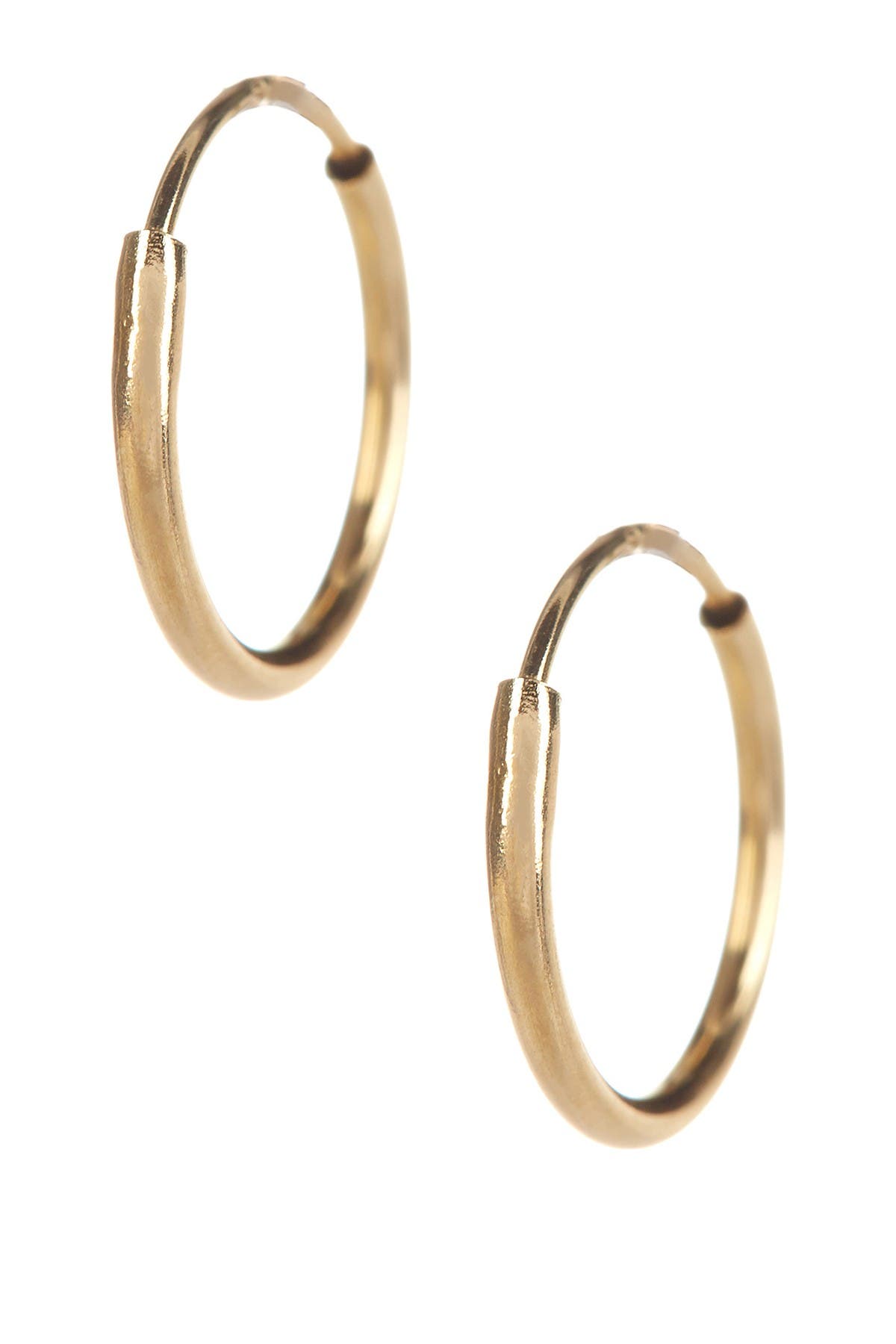 CANDELA JEWELRY 14K Yellow Gold Endless 10mm Hoop Earrings