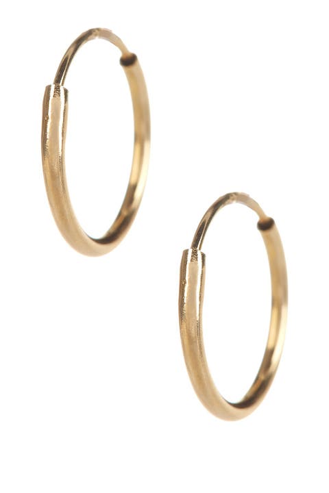 14K Yellow Gold Endless 10mm Hoop Earrings