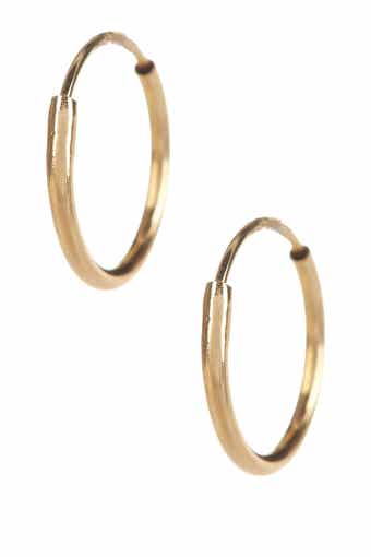 CANDELA JEWELRY 14K Yellow Gold Endless 10mm Hoop Earrings