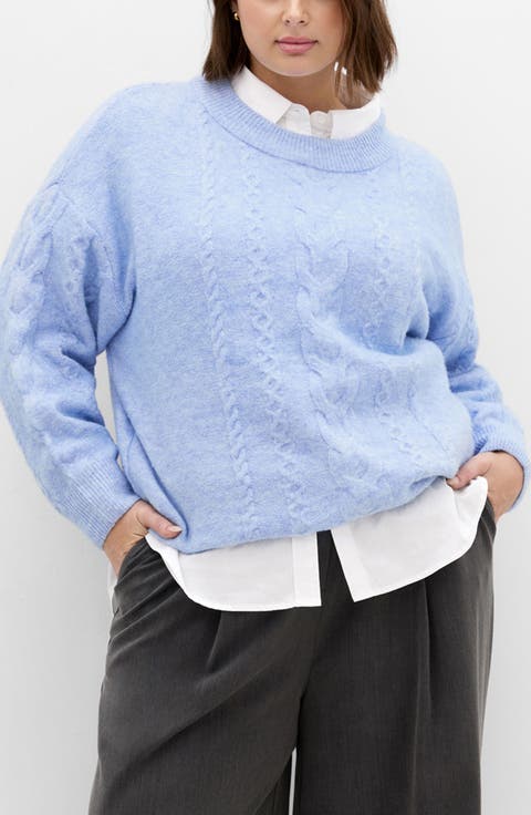 Claudia Cable Stitch Sweater (Plus)