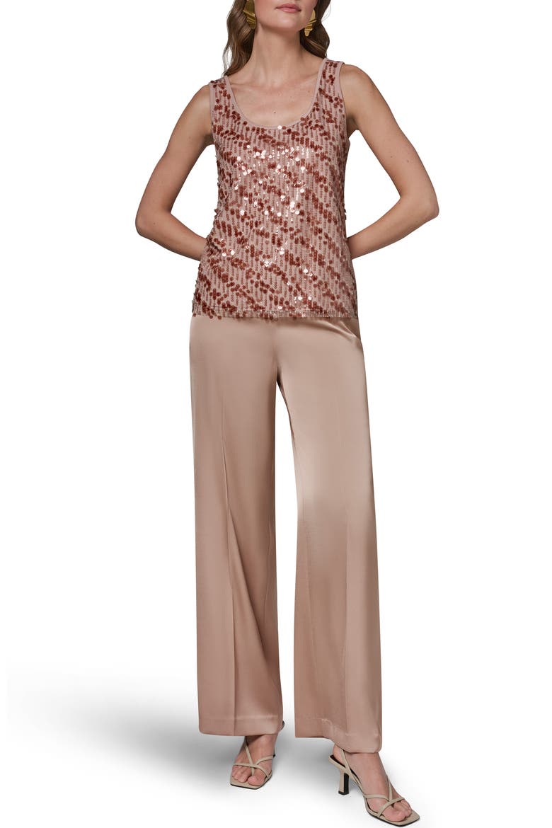 Sequin Scoop Neck Sleeveless Top, Alternate, color, UMBRIA