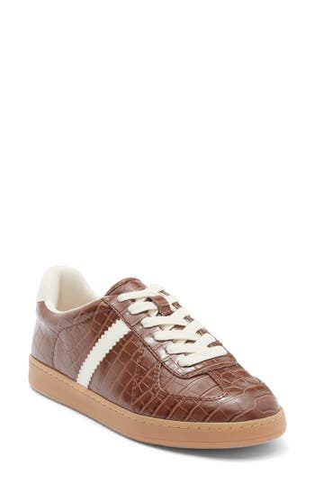 Nordstrom Rack Philly Embossed Lace-up Sneaker In Brown