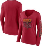 FANATICS Women's Fanatics Branded Red Tampa Bay Buccaneers Hometown Sweep Long Sleeve V-Neck T-Shirt