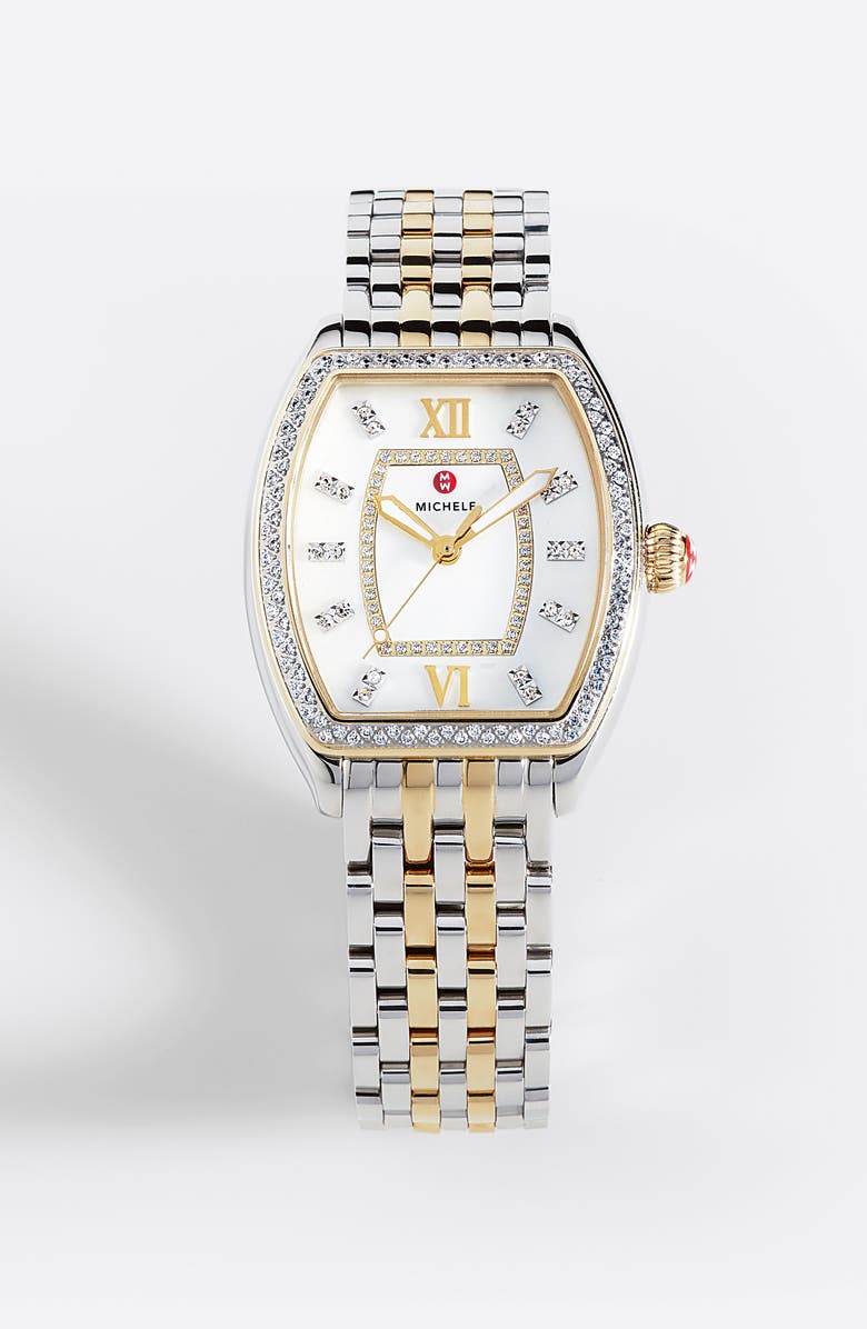 MICHELE Women's Diamond Accent Interchangeable Stainless Steel Strap Watch, 31mm x 32mm - 0.63 ctw, Main, color, 
