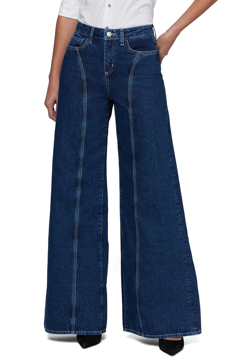Lestat Seamed High Waist Wide Leg Jeans, Main, color, YUKON