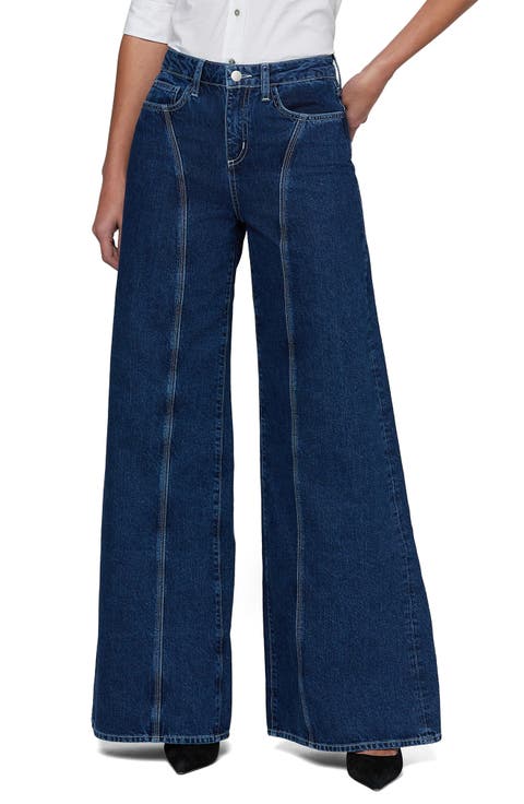 Lestat Seamed High Waist Wide Leg Jeans