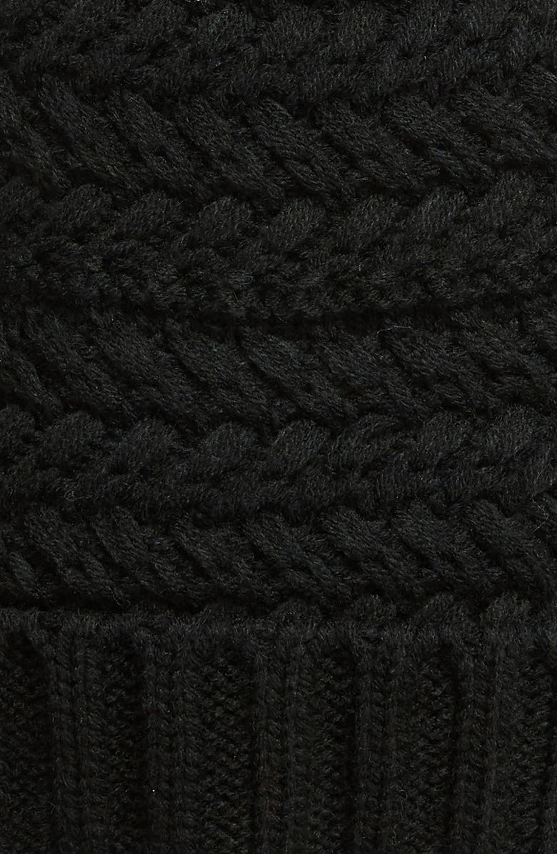 Treasure & Bond Cable Knit Beanie with Faux Fur Pom, Alternate, color,