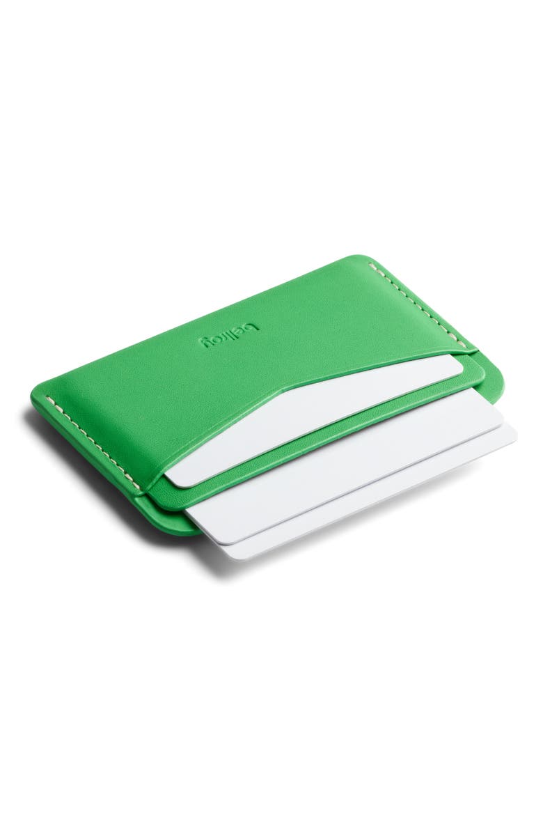 Leather RFID Card Case, Alternate, color, NEONGREEN