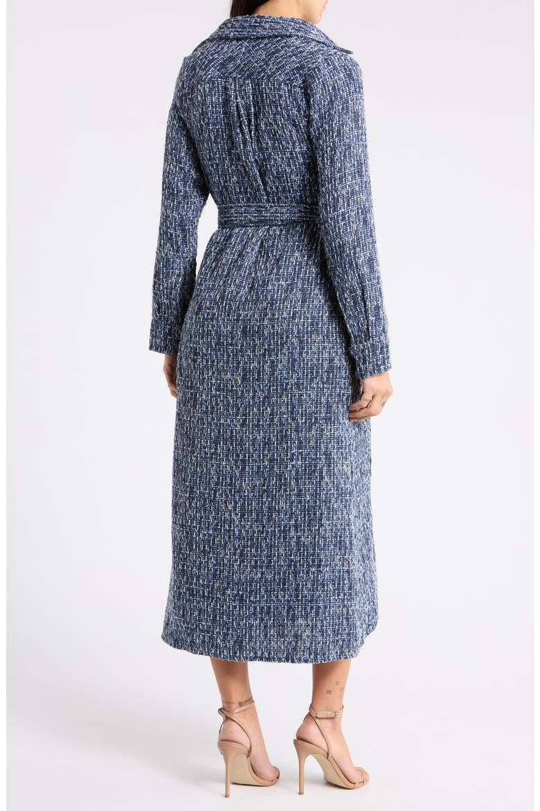 Oakley Long Sleeve Shirtdress, Alternate, color, BLUE TWEED