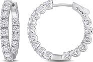 Julianna B. Moissanite Hinged Hoop Earrings