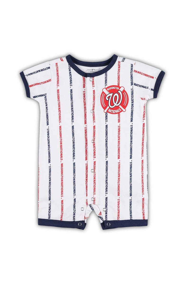 Outerstuff Newborn & Infant White Washington Nationals Ball Hitter Romper, Main, color, White