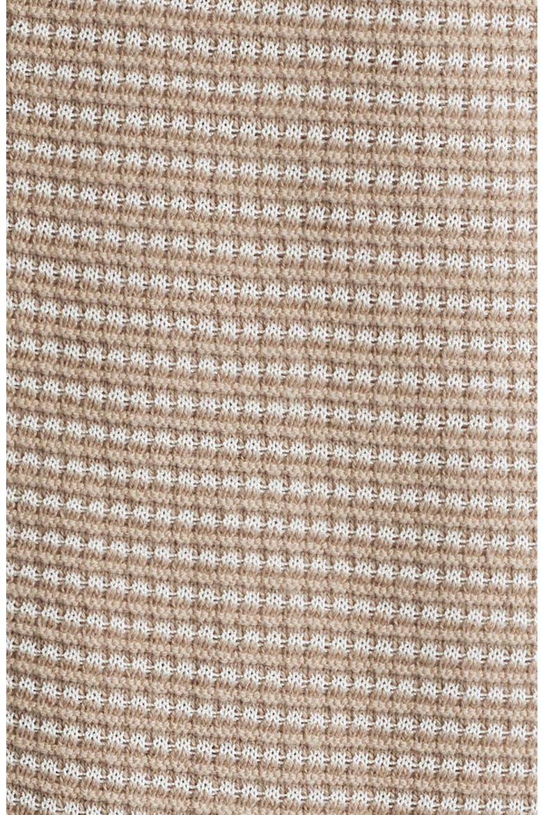 Harvey Jacquard Stripe Knit Short Sleeve Button-Up Shirt, Alternate, color, LIGHT BEIGE
