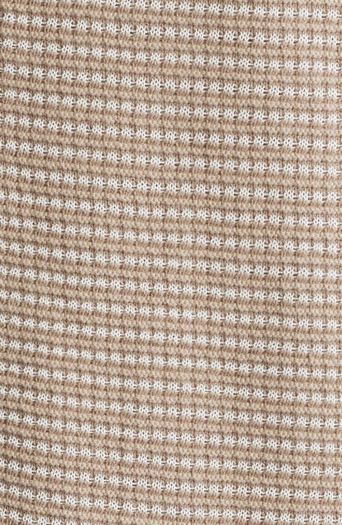 Rag & Bone Harvey Jacquard Stripe Knit Short Sleeve Button-up Shirt In Neutral