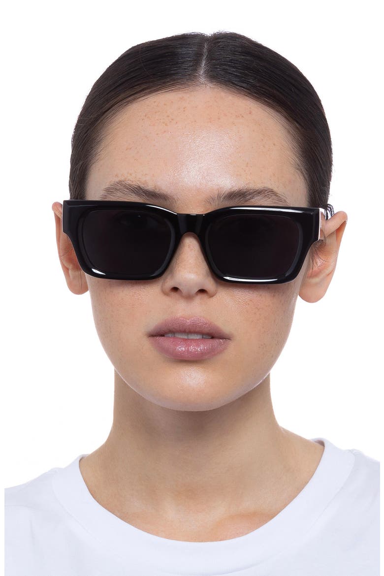 Shmood 52mm Rectangular Sunglasses, Alternate, color, BLACK