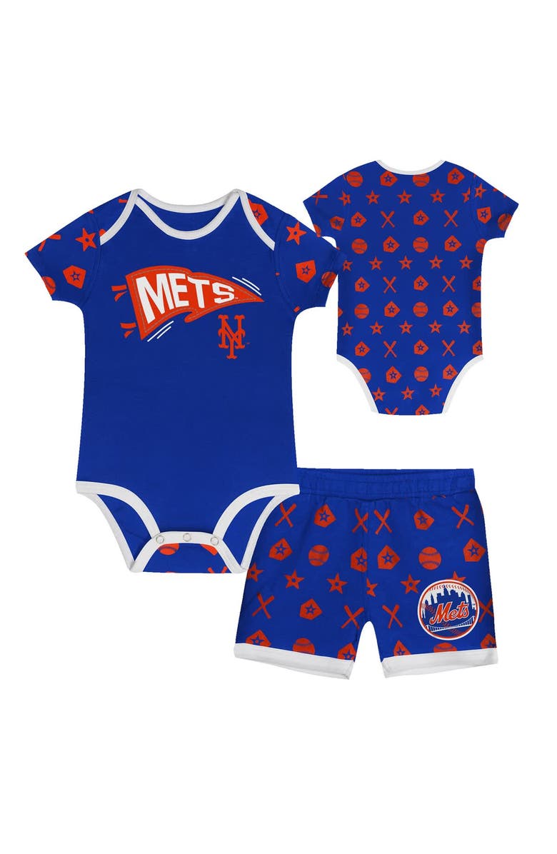 Outerstuff Infant  Blue New York Mets On Deck 2-Piece Diaper Cover Set, Alternate, color, 