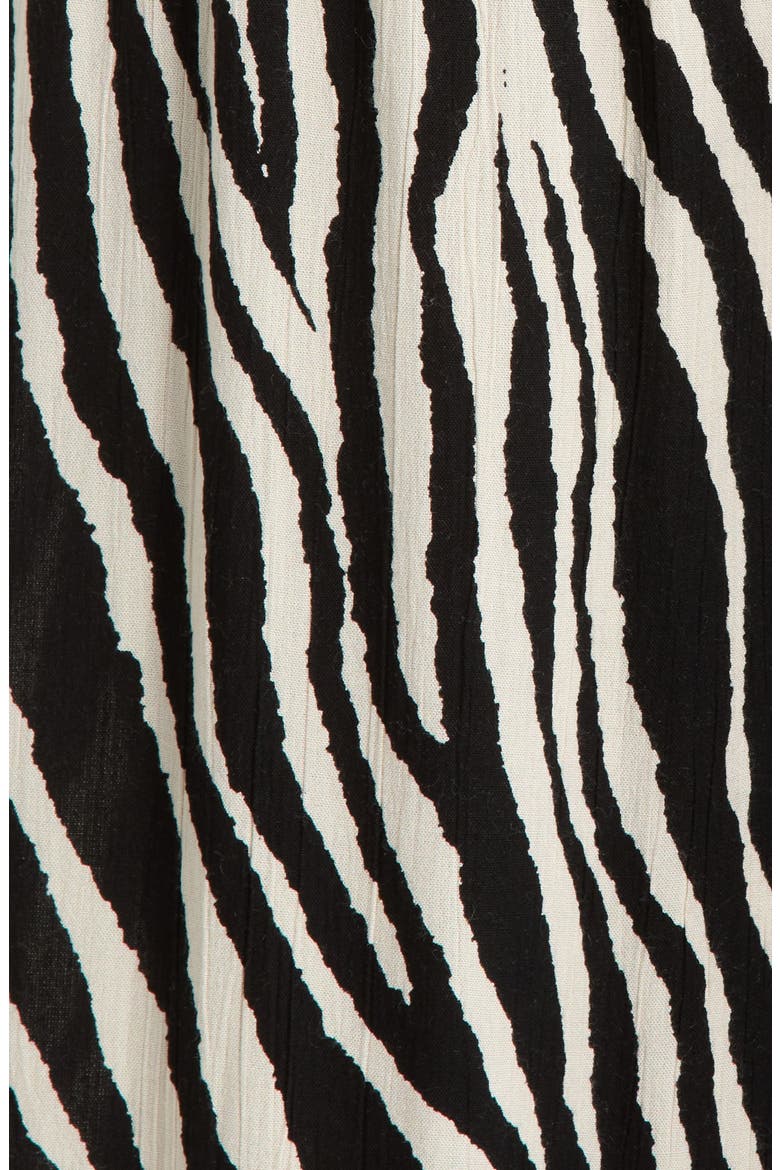 Print Cover-Up Palazzo Pants, Alternate, color, BLACK ZEBRA