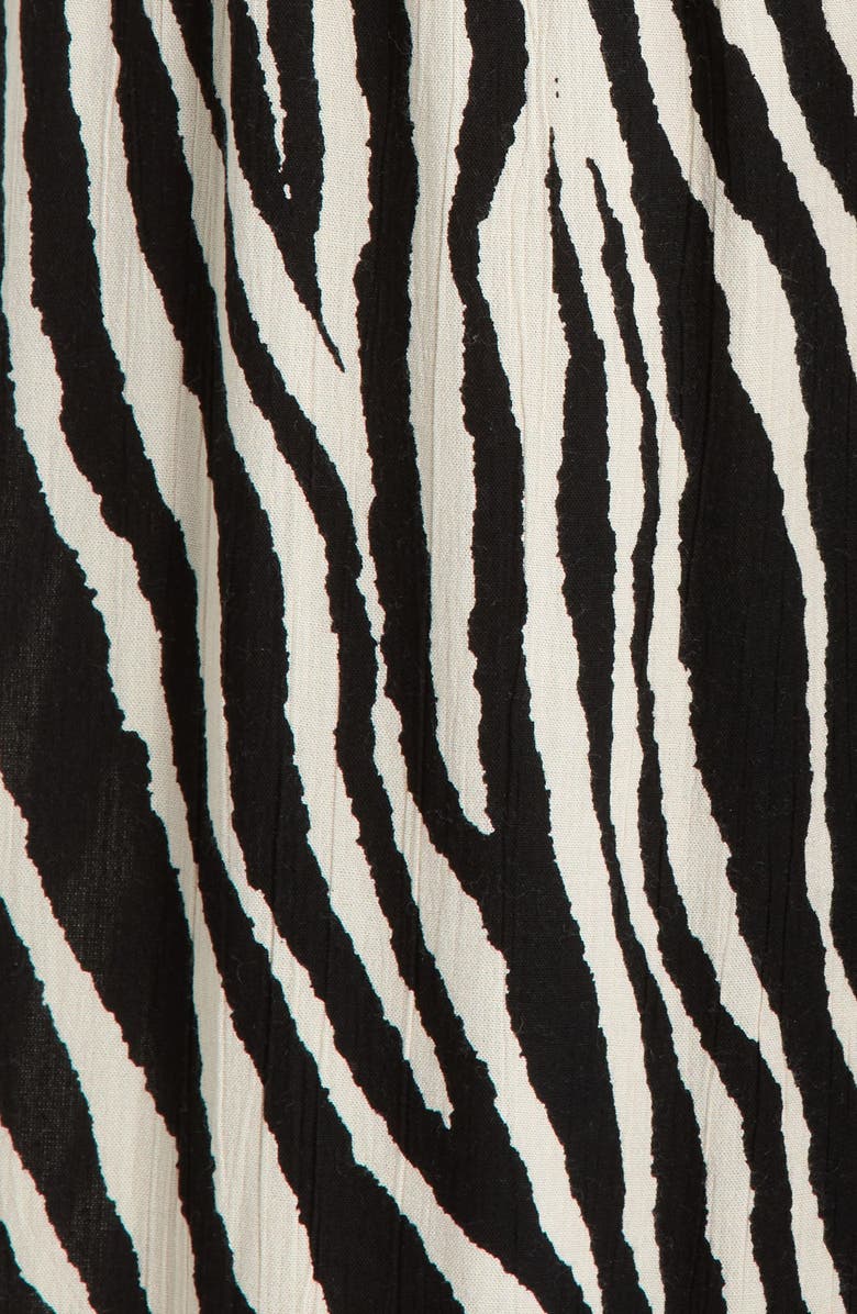 Elan Print Cover-Up Palazzo Pants, Alternate, color, Black Zebra