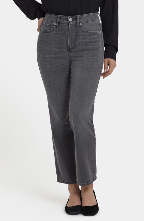 Marilyn High Waist Ankle Straight Leg Jeans (French Nightfall)