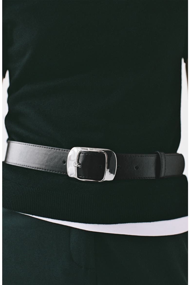 Square Buckle Belt, Alternate, color, BLACK