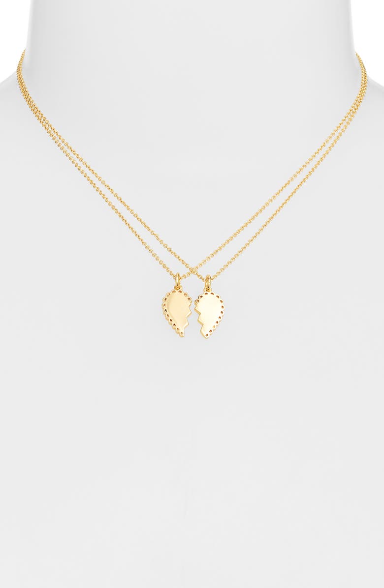 Kiara by Ki-ele Best Friends Charm Necklace, Alternate, color, Gold
