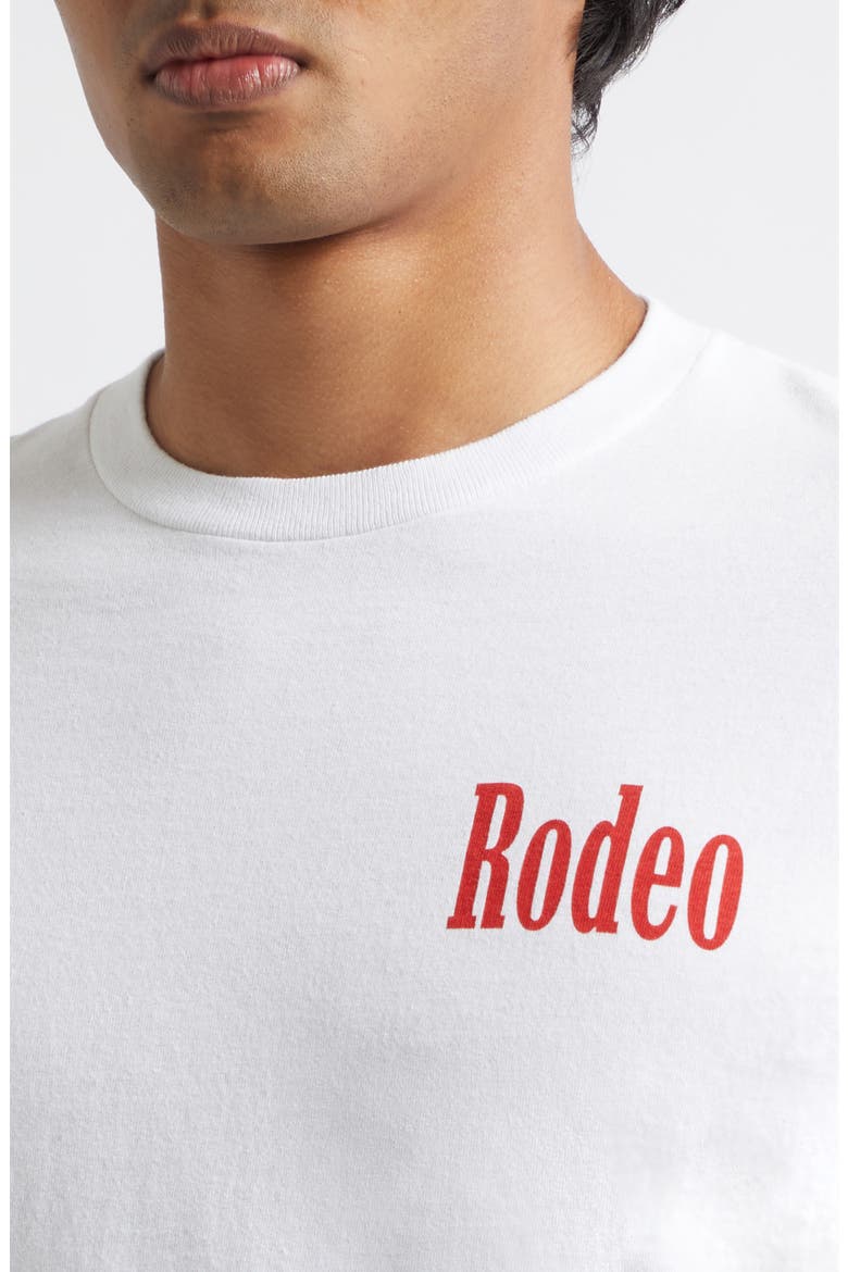 Rodeo Flag Logo T-Shirt, Alternate, color, WHITE/ RED