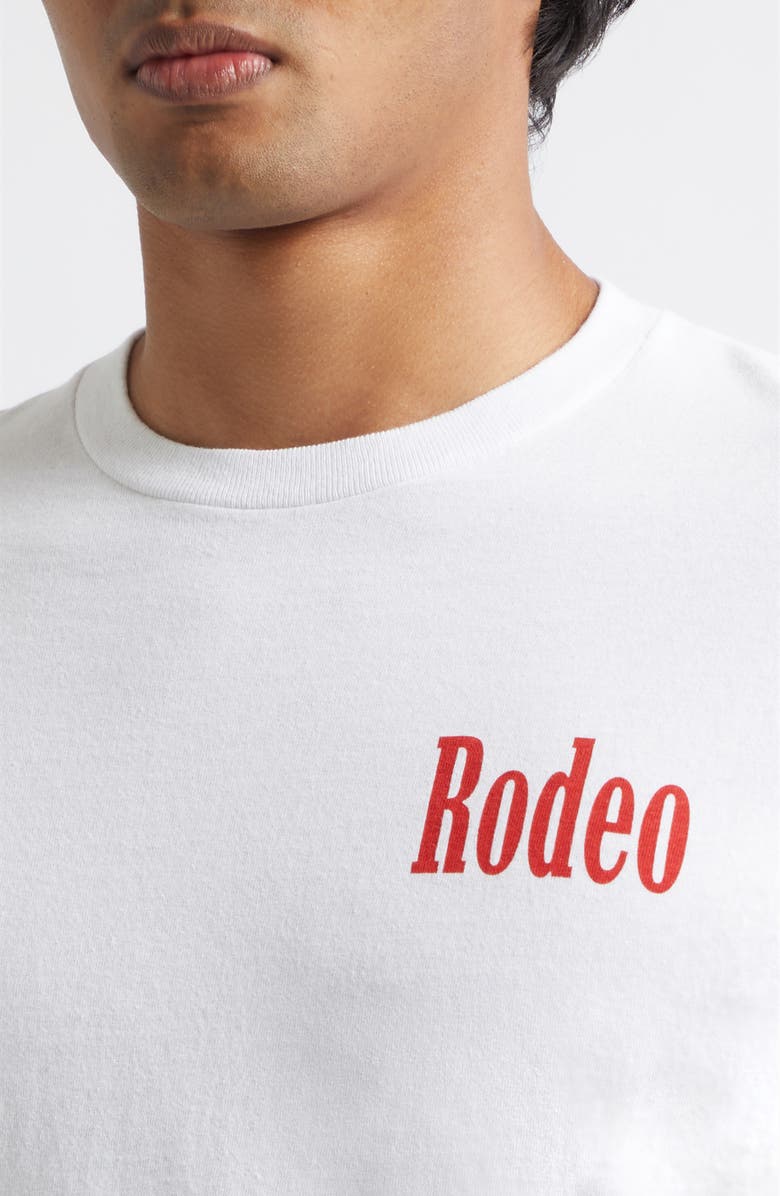 Rodeo Work Wear Rodeo Flag Logo T-Shirt, Alternate, color, White/ Red