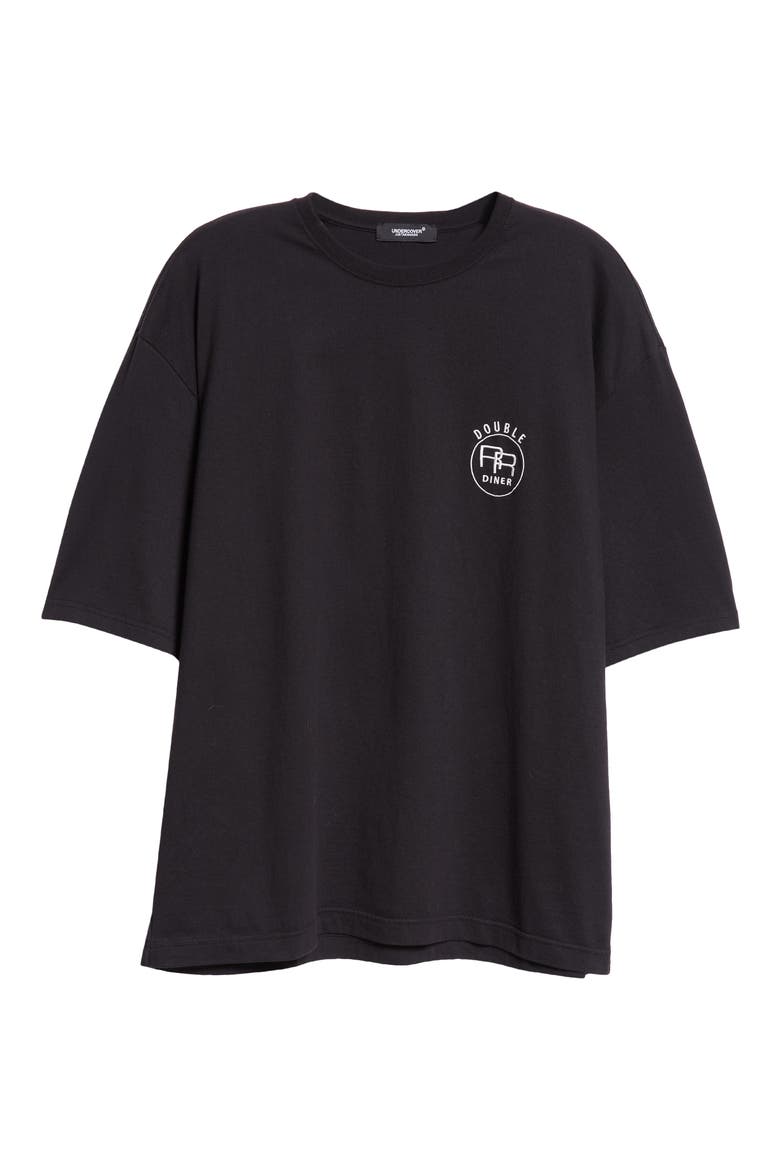 'Twin Peaks' Cotton Graphic T-Shirt, Alternate, color, BLACK