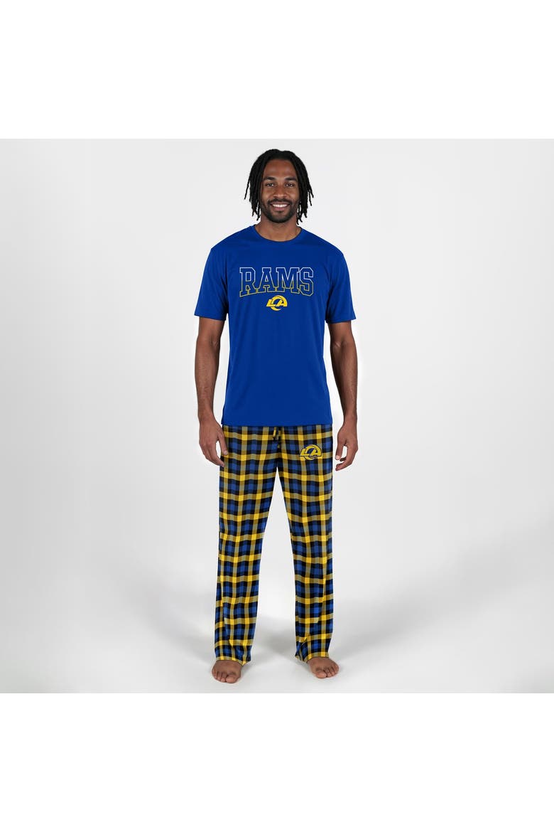 Men's Concepts Sport Royal Los Angeles Rams Highland Sleep Set, Main, color, Royal