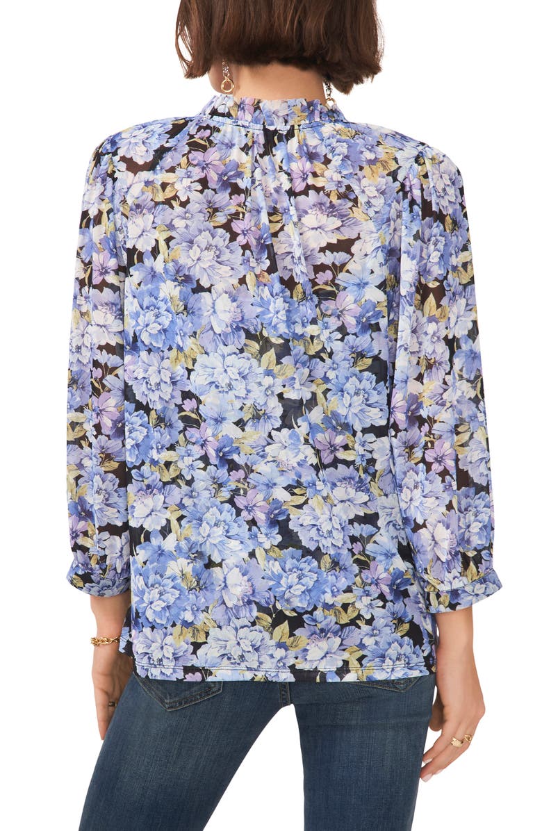 Vince Camuto Floral Print Balloon Sleeve Blouse, Alternate, color,