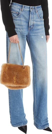 Small Kate Genuine Shearling Shoulder Bag