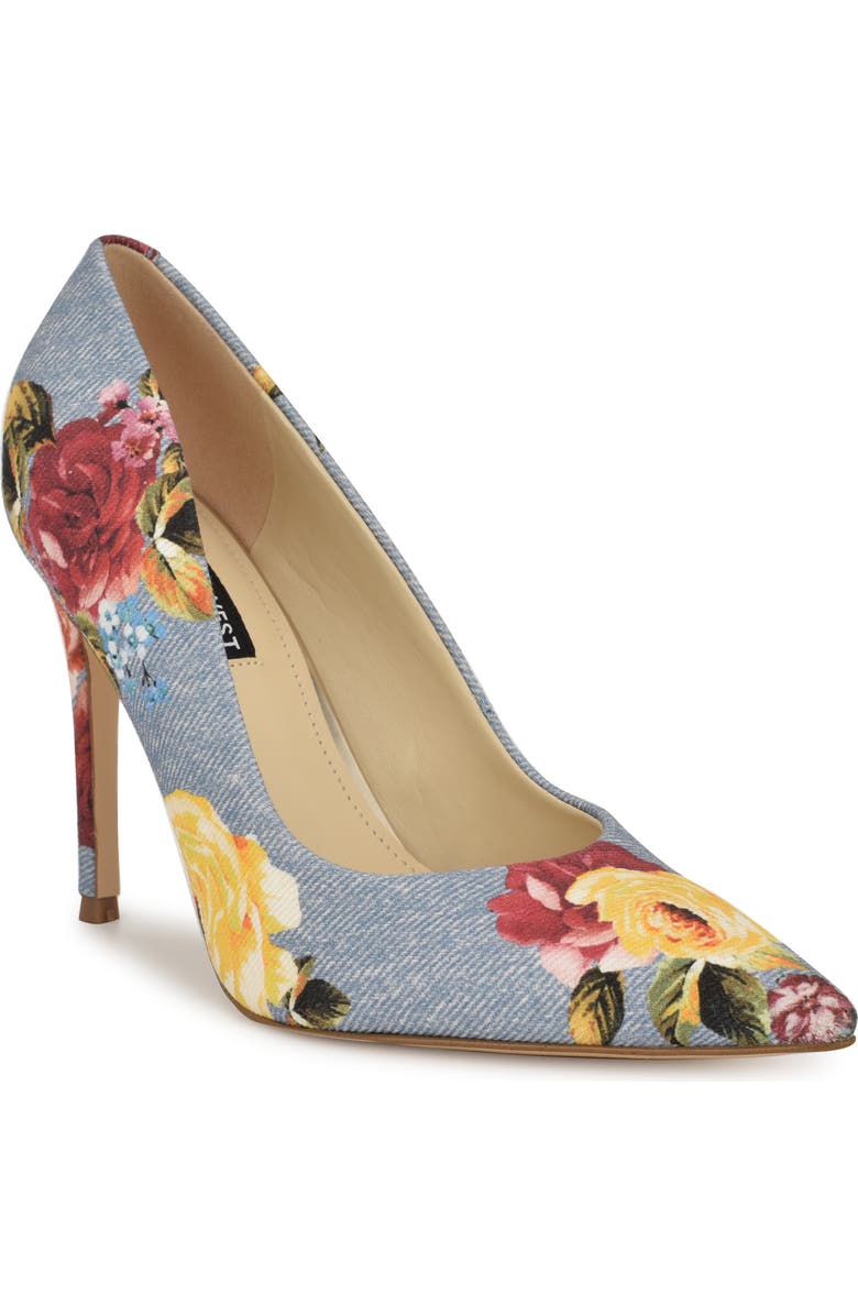 Nine West Fresh Pointed Toe Pump, Main, color, Medium Blue 421