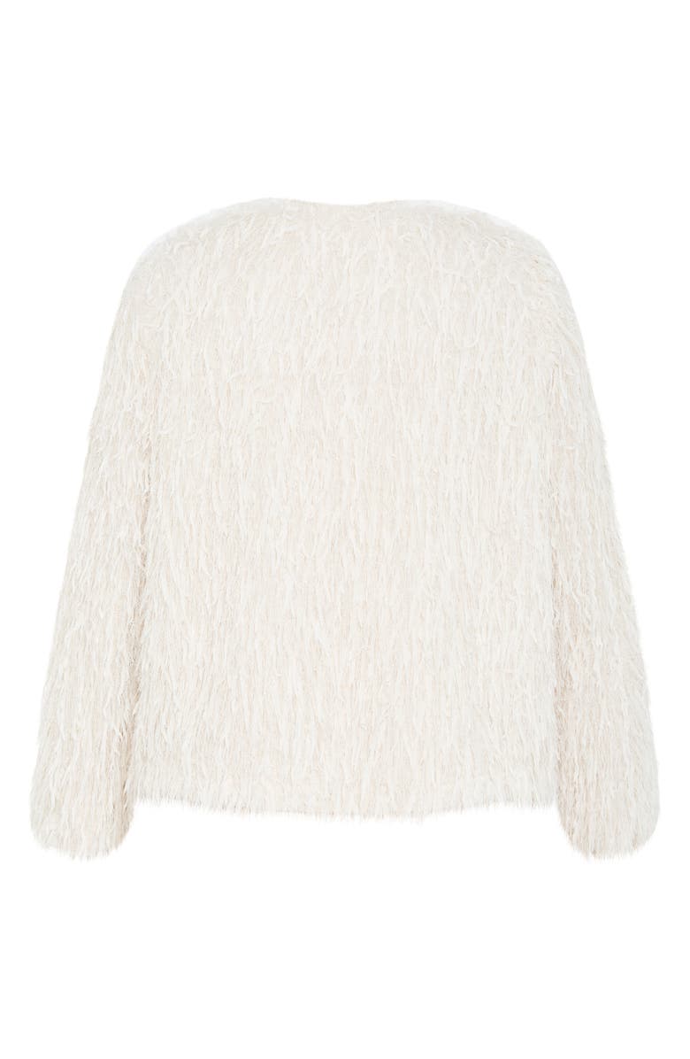 City Chic Sparkle Queen Jacket, Alternate, color, Cream