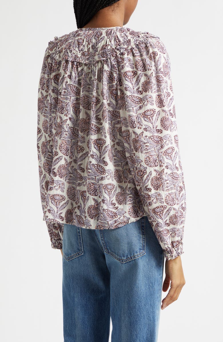 Ulla Johnson Florelle Silk Top, Alternate, color, Purple Meadow