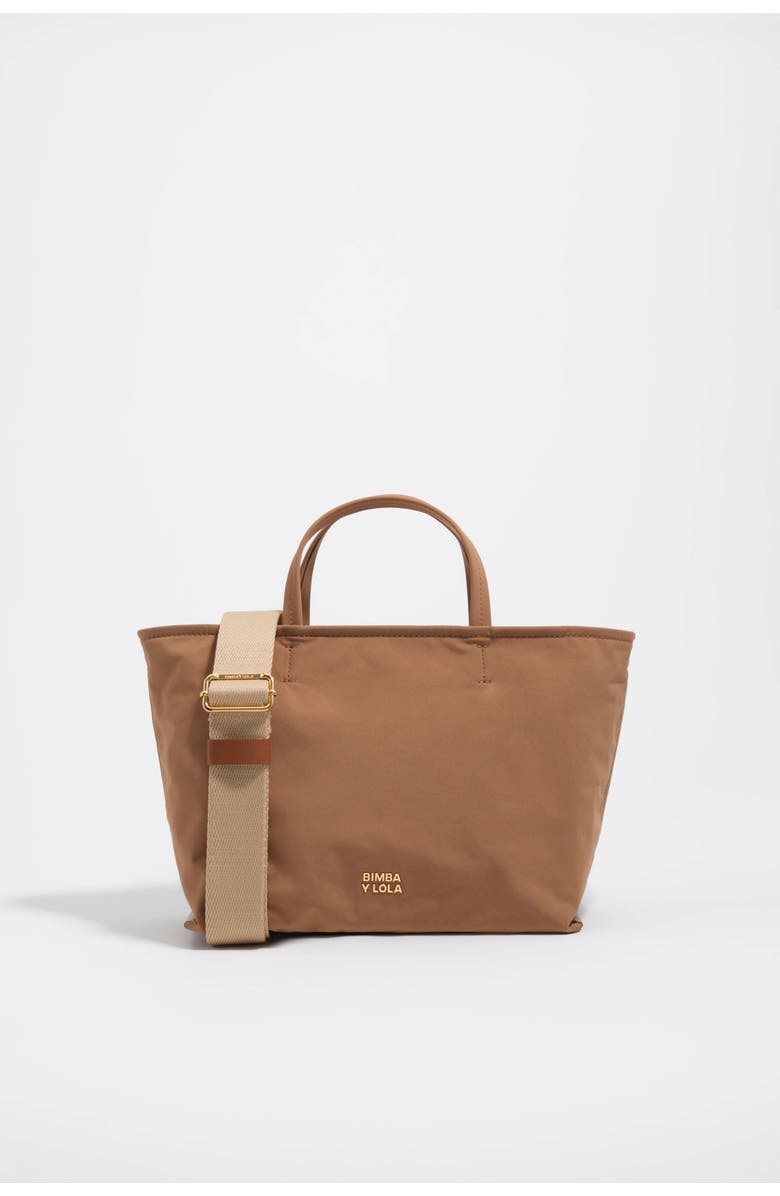 Bimba y Lola Medium Gabardine Shopper Bag, Main, color, Cinnamon