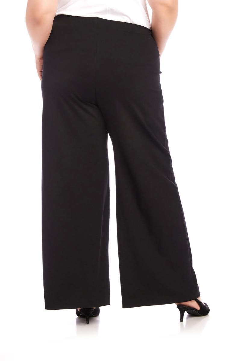 Karen Kane Luna Ponte Wide Leg Pants, Alternate, color, Black
