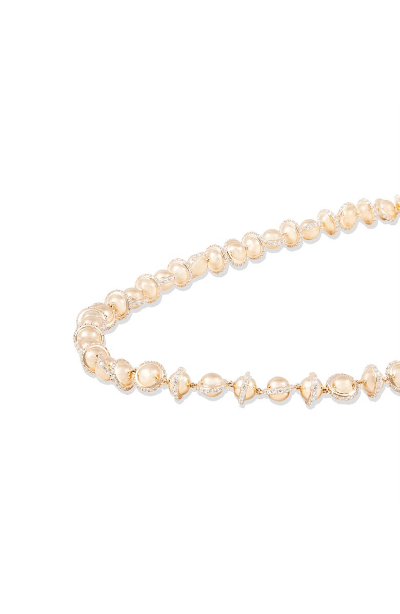 Campbell + Charlotte Revel Small Bead Necklace, Alternate, color, Diamond- Gold
