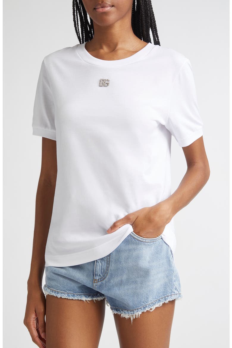 Crystal DG Logo Graphic Tee, Alternate, color, W0800 WHITE