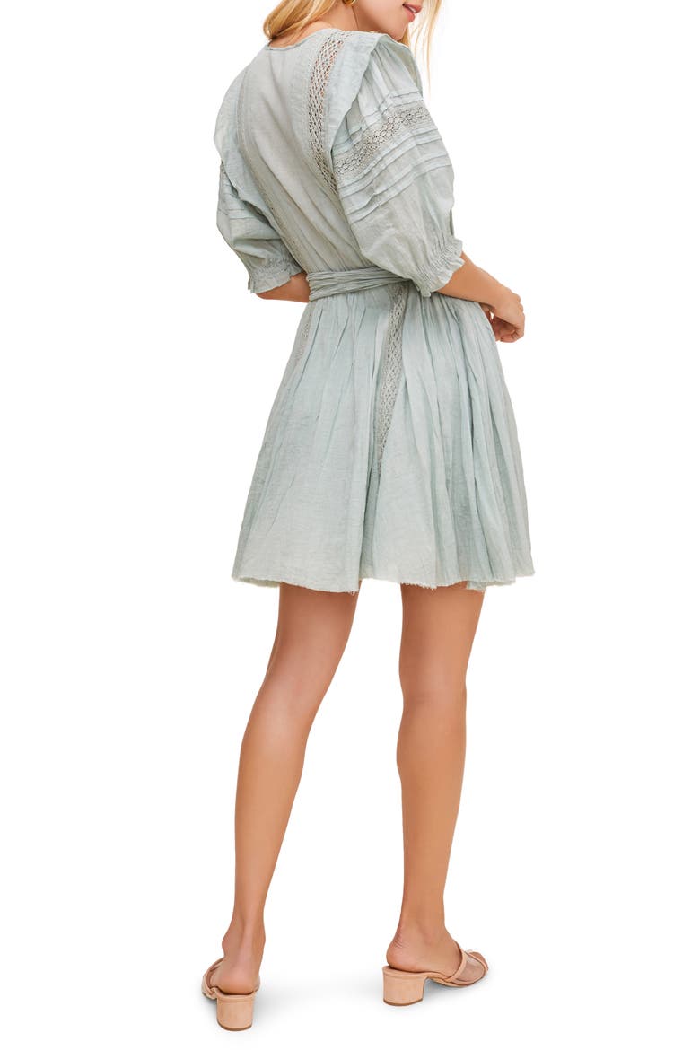 Remedy Lace Inset Minidress, Alternate, color, SAGE