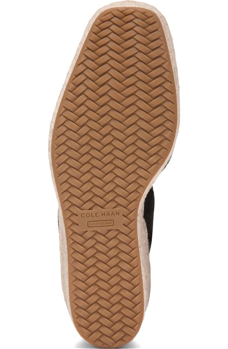 Cole Haan Kenna Espadrille Wedge Sandal, Alternate, color, Black Suede / Black Elastic