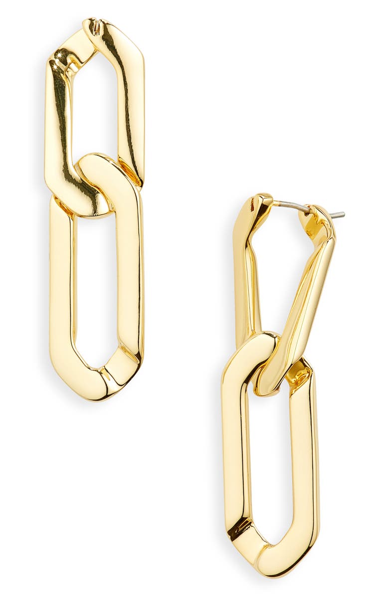 Jenny Bird Rafael Drop Earrings, Main, color, High Polish Gold Tone