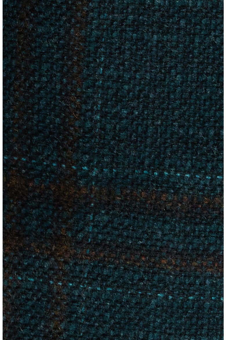 Midland Contemporary Fit Dark Teal Plaid Slub Wool Sport Coat, Alternate, color, BLUE