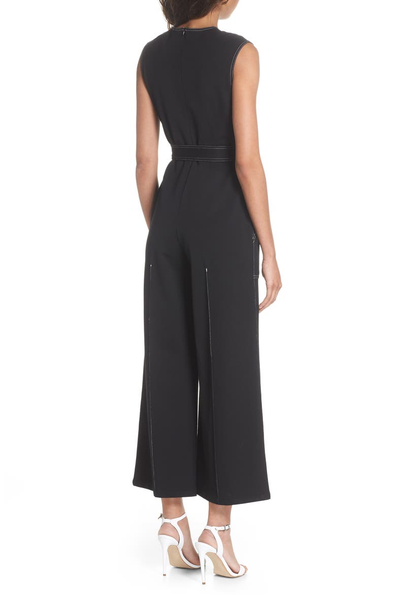 Playdate Stretch Knit Jumpsuit, Alternate, color, BLACK